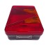 Radex multi-chamber lamp left type 5800 – top view showing red and orange lenses with rectangular shape.