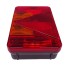 Radex multi-chamber lamp left type 5800 – front view showing red and orange lenses in a rectangular shape