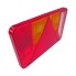Lentille de rechange Radex droite type 5900/5901 – vue de face avec lentille rouge triangulaire et sections orange et...