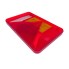 Lentille de rechange Radex droite type 5900/5901 – vue de dessus avec sections rouge et jaune et surface texturée.