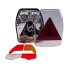 Radex type 6900 – front view of a right tail light with a triangular red lens and central connection.