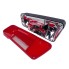 Rear light AJBA type RL.20.110 – front view showing red lens, chrome reflector, and mounting bracket.