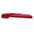Spare lens for AJBA rear light type RL.20.110 – side view showing red lens with angled edge and textured surface.