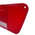 Spare lens for AJBA rear light RL.20.110 – front view showing a red triangular shape with horizontal stripes.