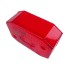 Aspöck position light Flexipoint 1 – front view of red translucent rectangular lens with textured surface