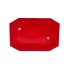 Replacement lens Aspöck position light Flexipoint 1 – top view showing red octagonal shape with textured surface.