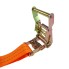 Cinghia di fissaggio da 35 mm – lunghezza 6 m – colore blu con ganci appuntiti alle estremità.