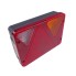 AJBA type RL.82.130 – front view of a rectangular rear light with red and orange lenses