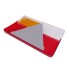 Replacement lens for AJBA tail light type FP40 – top view showing red cover with orange section and gray triangular insert.
