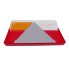 Replacement lens for AJBA tail light type FP40 – top view showing triangular gray, red, and yellow sections with textured...