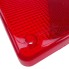 Replacement lens for AJBA tail light type FP40 – red textured surface with a single mounting hole on the right side.