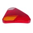 Replacement lens for AJBA tail light type FP70 – front view showing triangular shape with red and orange sections.