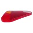 Replacement lens for AJBA tail light type FP70 – side view showing red triangular shape with orange section.