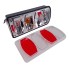 Rear light 6 functions – front view showing red lenses and chrome housing with clear glass optics.
