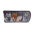 Rear light 6 functions – front view showing chrome housing and orange lenses with clear glass optics.