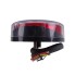 LED-bakljus 12/24V 4 funktioner 125mm – sidovy med röd och svart färg samt kablar med kontakter.