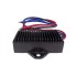 LED light processor 12V – front view with black heat sink design and three wires in red and black colors.