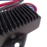 LED light processor 12V – angled view showing black body, heat sink fins, and red and blue wires.