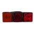 IFOR Williams 3-chamber light – front view showing red and orange clear lens with rectangular shape.