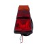 IFOR Williams 3-chamber light – front view showing red and orange chambers with wiring harness and rectangular shape