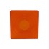 IFOR Williams lens – front view of a square orange turn signal with a reflective surface and circular pattern.