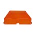 IFOR Williams lens yellow turn signal – top view showing square shape and ribbed orange surface.