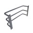Lamp protection grille – side view showing galvanized steel finish and two mounting plates for trailer lights.