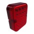 LED rear fog light 19 LED – front view showcasing a rectangular red lens with textured surface.