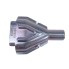 Vista dall'alto – semiguscio in argento con diametro interno di 19 mm per cavi freno Knott e BPW.