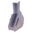 Vista laterale – semiguscio in argento con campana interna da 19 mm e base piatta, senza fori di montaggio.