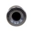 Eyelet for gas pressure damper – front view showing 8mm hole, M10 thread, and silver galvanized finish.