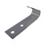 Two-hole metal tarpaulin hooks – side view showing galvanized silver finish and two mounting holes.