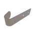 Two-hole metal tarpaulin hooks – side view showing galvanized silver finish and curved hook design.