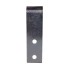 Set of 100 two-hole metal tarpaulin hooks – galvanized finish in black, measuring 72 x 20mm, front view.