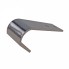 Two-hole metal tarpaulin hooks – side view showing galvanized silver finish and curved design with two mounting holes.