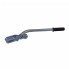Handbrake lever – side view showing silver lever arm, black rubber grip, and mounting plate.