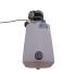 Hydraulic unit 12V 8 litre tank – top view showing white plastic tank and black cable connections on a plain background.