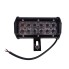 Frontvy av LED panel light bar 165mm 24W – 12 LED-lampor i svart med monteringsfäste och sladd.