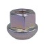 Dado a collare M12 x 1,5 – forma esagonale con base arrotondata – finitura galvanizzata in argento.