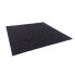 Antirutschpad – Schrägansicht mit schwarzem Gummigranulat und rotem Rand, 200 x 200 x 3 mm.