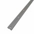 Sidevisning af 2m Airline ankerskinne – firkantet aluminiumsprofil med 4 monteringshuller i sølv.