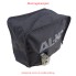 Cover for AL-KO Plus cable winch – front view in black with Velcro fastener and integrated eyelet for security.