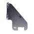 Console de roue jockey pour R & Co. – support en métal argenté avec trous de montage et surface lisse.