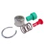 Indicatore di sicurezza Knott – adatto per accoppiamento sferico AV30 e AV35 – componenti colorati in verde e argento.