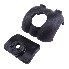 Garniture de friction Al-ko – pièce en caoutchouc noire en forme courbée avec un trou circulaire.