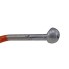 Knebelschraube – Seitenansicht mit ballendem Ende und orangefarbenem Kabel, verzinkt und ca. 200mm lang.