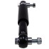 Universal wheel shock absorber – side view in black, suitable for car trailers with a painted finish.