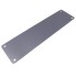 Plaque signalétique neutre – forme rectangulaire en aluminium gris – 4 trous de montage, vue de dessus.