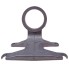 Bracket/adapter for Chapel plastic tank – front view showing circular opening, two side flanges, and flat base in...