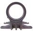 Bracket/adapter for Chapel plastic tank – front view showing gray base with two mounting holes and circular opening.
